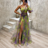 Rowe - Stilvolles Florales Maxikleid – Grün