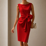 Esmee - Elegantes Minikleid mit Schleife – Rot