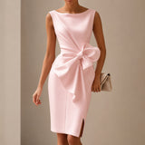 Esmee - Elegantes Minikleid mit Schleife – Rosa