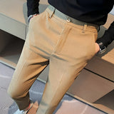 Edmund - Stilvolle Gekürzte Hose – Khaki