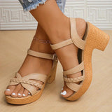 Ffion - Stilvolle Chunky Sandalen – Khaki