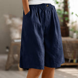 Eileen - Lässige Weite Shorts – Dunkelblau