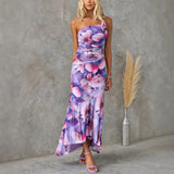 Tiffany - Geblümtes Midikleid – Lila