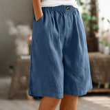 Eileen - Lässige Weite Shorts – Blau