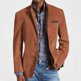 Marco - Retro Einreihiger Blazer – Braun