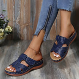 Elouise - Bequeme Sandalen mit verstellbaren Riemen – Dunkelblau