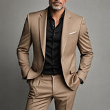 Carrillo - Formeller Slim Fit Anzug – Khaki