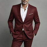 Carrillo - Formeller Slim Fit Anzug – Rot