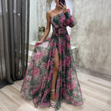 Rowe - Stilvolles Florales Maxikleid – Rot