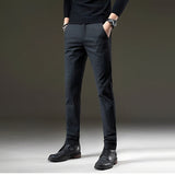 Kristian - Elegante Hose mit Karomuster – Schwarz