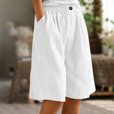 Eileen - Lässige Weite Shorts – Weiß