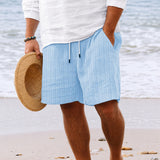 Simone - Lässige Gestreifte Badeshorts – Blau
