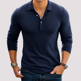 Jack - Lässiges Langarm-Polohemd – Blau
