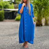 Sharon - Lässiges Weites Kleid – Dunkelblau
