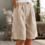 Eileen - Lässige Weite Shorts – Khaki