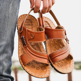 Caiden - orthopädische herrensandalen – Hellbraun