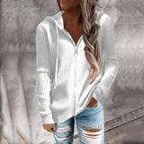 Isabel | Stylischer Zip Hoodie für lässige Outfits – Weiß