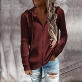 Isabel | Stylischer Zip Hoodie für lässige Outfits – Burgund