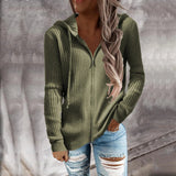 Isabel | Stylischer Zip Hoodie für lässige Outfits – Armeegrün