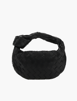 Geflochtene Mini-Tasche – Schwarz