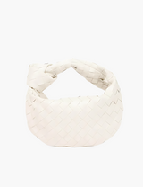 Geflochtene Mini-Tasche – Cremefarben