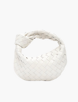 Geflochtene Mini-Tasche – Weiß