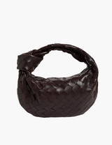 Geflochtene Mini-Tasche – Kaffeebraun