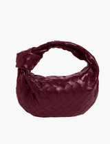 Geflochtene Mini-Tasche – Bordeauxrot