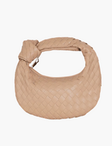 Geflochtene Mini-Tasche – Beige