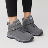 Ivy | Plüschgefütterte Winter-High-Top-Schneesneaker für Damen – Grau