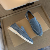 Luka - exklusive Loafer für Herren aus Leder – Grau