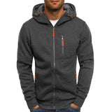 Jacks - herren sweatshirt mit kapuze und reißverschluss – Dunkelgrau