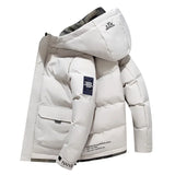 Stilvolle Gepolsterte Herren-Winterjacke - Milo – Weiß