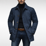 Eelis – Bequemer, Wetterfester Mantel – Blau
