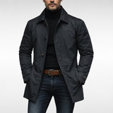 Ute | Damen Eleganter Trenchcoat – Klassischer Trench Coat Damen – Schwarz