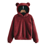Stylischer bären-kapuzenpulli - janelle – Kastanienbraun