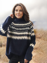 Maya | ROLLKRAGENPULLOVER – Blau