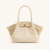 Maxi-Wildleder-Tote-Tasche – Creme