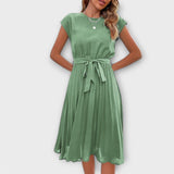 Claire | Lässiges Plisseekleid – Mintgrün