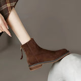 Haralda | Elegante Retro Braun Ankle Boots – Braun