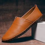 Charles - Elegante Leder-Slipper für Herren – Braun