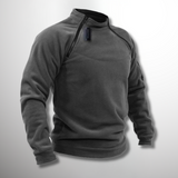 Herren Fleecepullover | winddichte Ausführung mit gerader Form – Dunklegrau