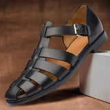 Marco | Leder Sandalen – Schwarz