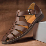 Herren Sandalen | offene Form mit Riemen – Braun