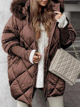Jamie | Elegante Damenjacke für Frauen Winter – Dunkelbraun