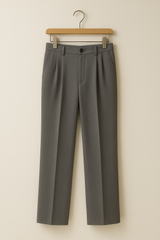 Jason Weite Stoffhose mit Falten – Grau