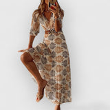 Alexa | Elegantes Maxikleid – Blumenmuster