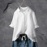 Jennifer | Luftiger Eleganz Bluse – Weiß