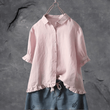 Jennifer | Luftiger Eleganz Bluse – Rosa