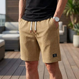 Jens - Leichte Shorts mit elastischem Bund – Kamel